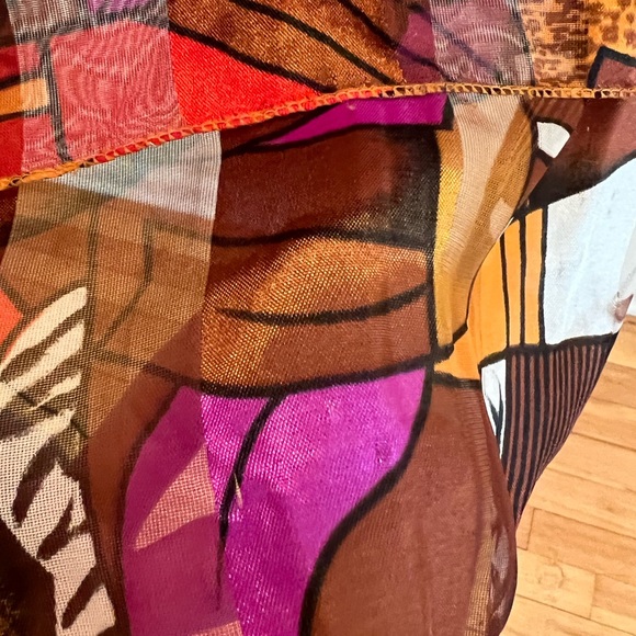 Cubism Surrealism Picasso Vintage Scarf - Picture 10 of 12
